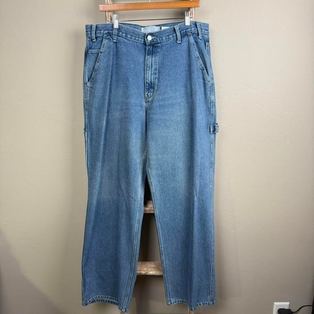Vintage 01' Levi Baggy Carpenter‎ Style Wide Leg Denim Jeans 38x32